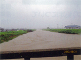 城原川大雨増水（新宿橋付近）